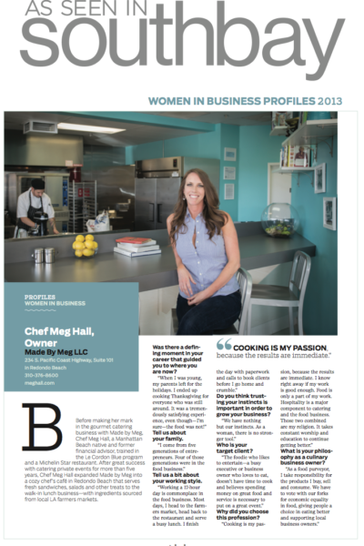 Southbay Magazine | Chef Meg Hall