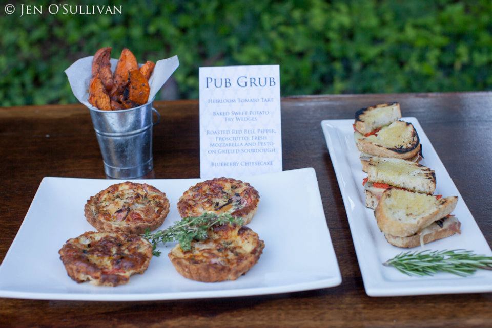 Heirloom Tomato Tart, Sweet Potato Wedges, Grilled Cheese Sandwiches | Made By Meg Catering