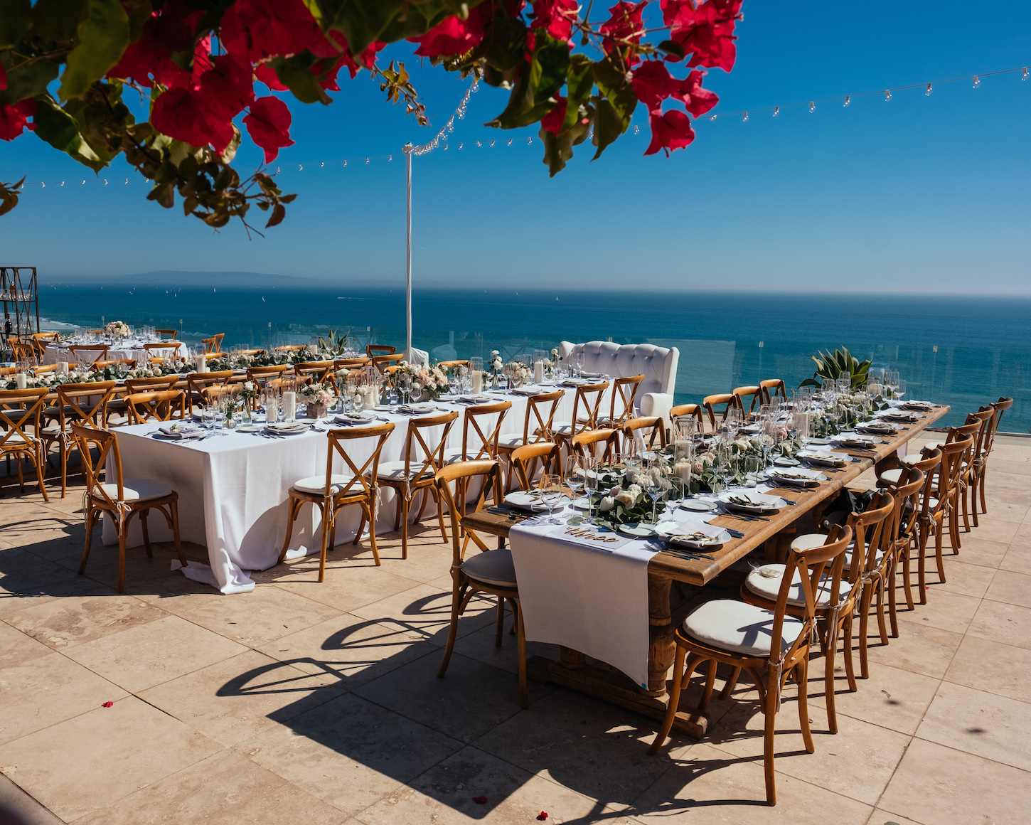 Outdoor Oceanview Wedding Table