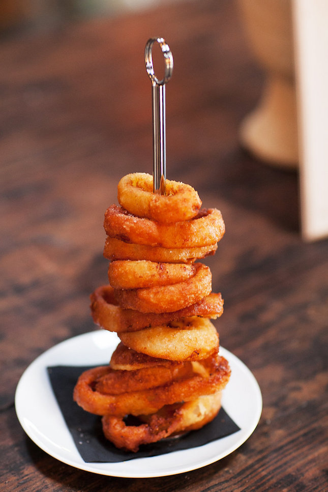 Onion Rings at Wedding at Big Daddy's Antiques | Made By Meg Catering