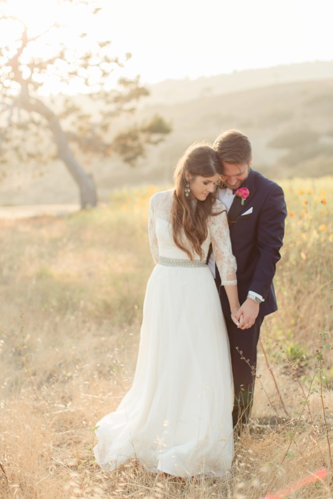 Bride and Groom at Catalina View Gardens | Catered by Made By Meg