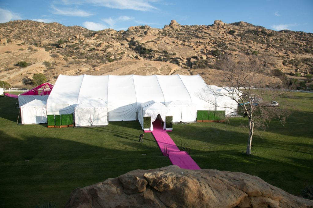 Outdoor Tent at Hummingbird Nest Ranch Wedding | Made By Meg Catering