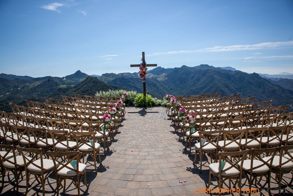 Outdoor Reception at Malibu Rocky Oaks Wedding | Catered by Made By Meg