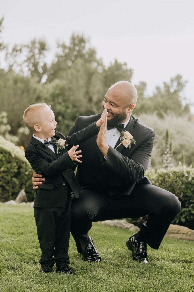 Groom Gives Ring Security Detail a Celebratory High Five for Doing a Good Job Protecting the Rings