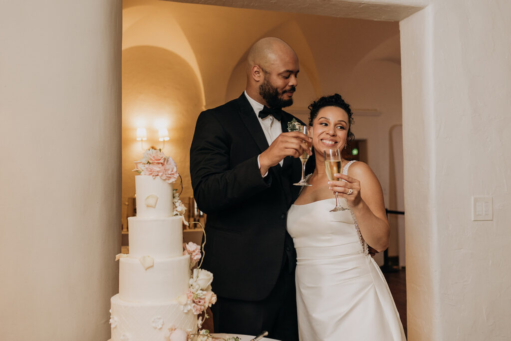 Cheers After Wedding Cake Cutting Red Velvet Cake By Cara Mia Baking