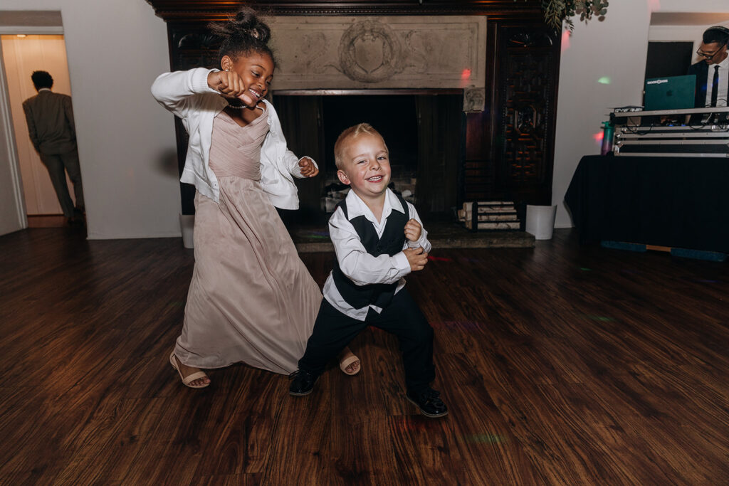 Two Children Dancing and Having Fun at La Venta Inn Wedding